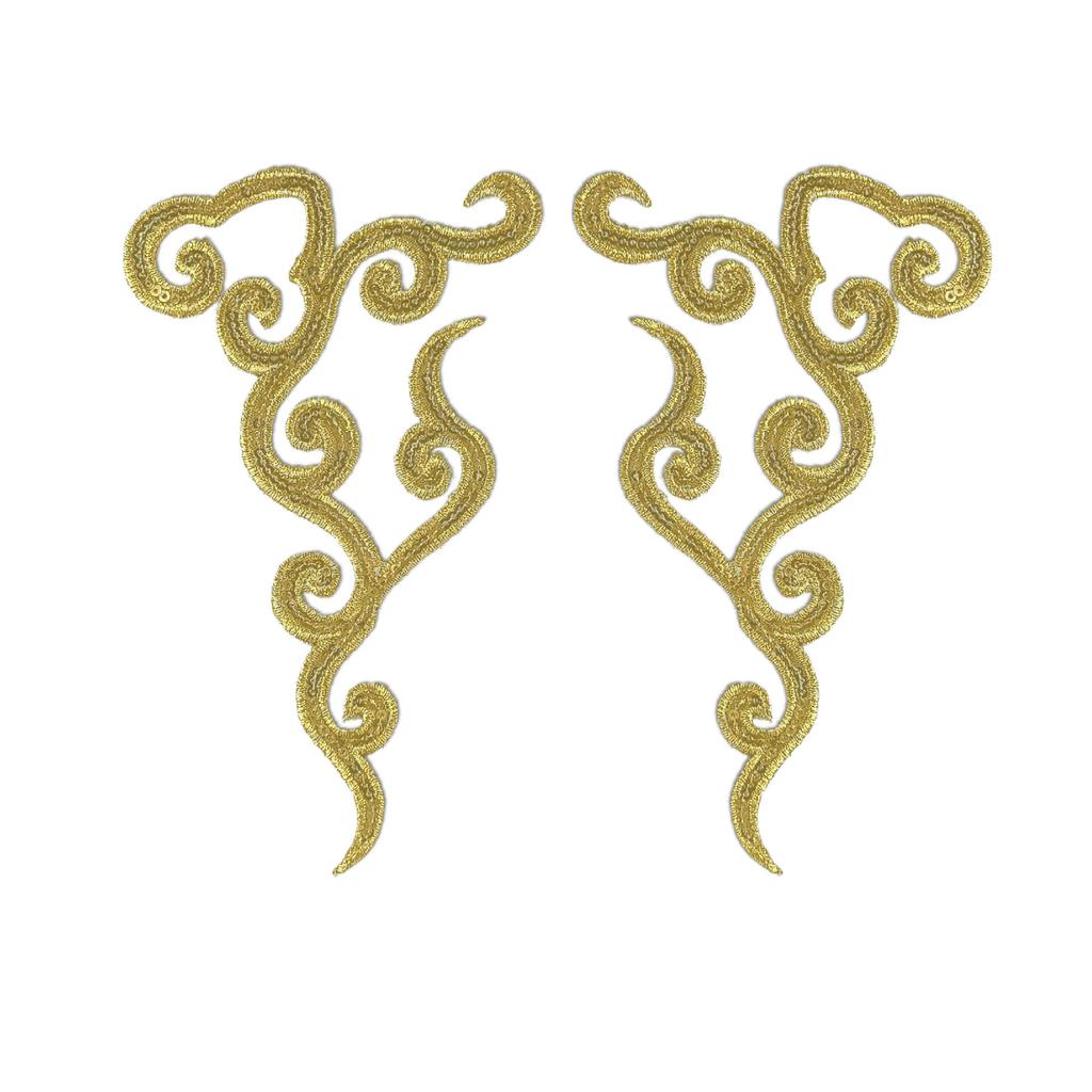 Gold And Silver Sequins Embroidery Cloth Sticker Opera Performance National Clothing Diy Handmade Clothing Accessories Decorative Decals Ironing