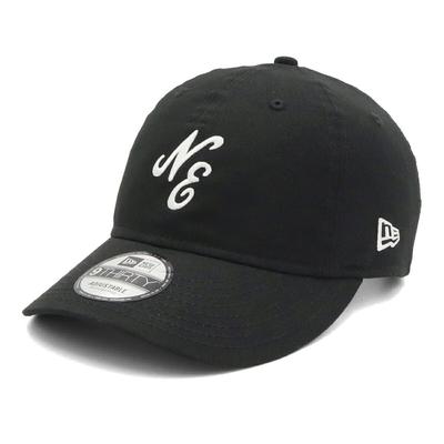 New Era 9THIRTY Cap with NE Size 930 NONWAS NELOGO BLK 25J Non-Wash Logo, Black, M/L, WHI,