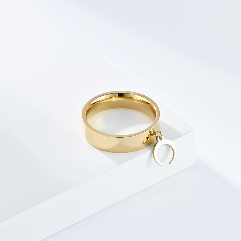 Inel de titan unisex Star Moon Butterfly Cross pentru bărbați și femei Bijuterii stivuite Inele personalizate pentru copii