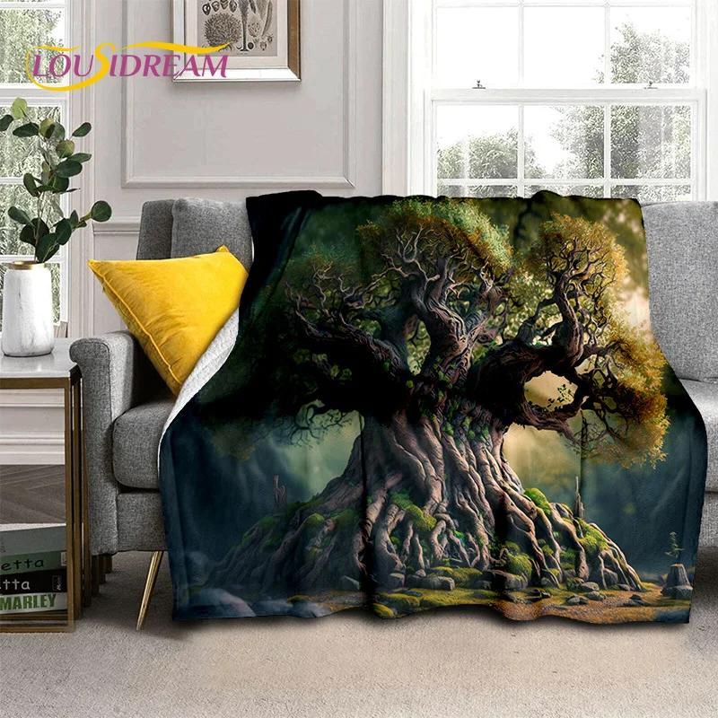 Tree of Life Nature Viking Yggdrasil Norse Soft Flannel Blankets,Throw Blanket Comfortable Blanket for Picnic Beds Home Bedroom