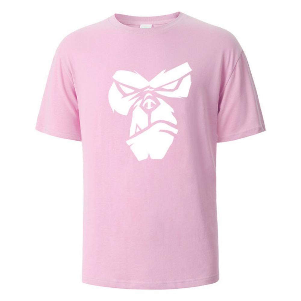 Zabawny męski T-shirt z nadrukiem 3D małpy, letni oddychający, prosty styl, z krótkim rękawem, modna odzież codzienna
