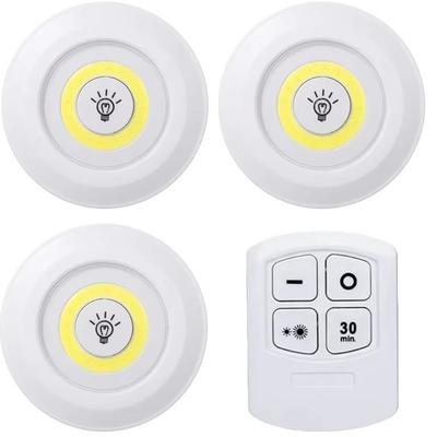 Battery Operated LED Under Cabinet Light with Remote Control Touch Sensor Closet Lights White/Warm Light Wireless Night Light
