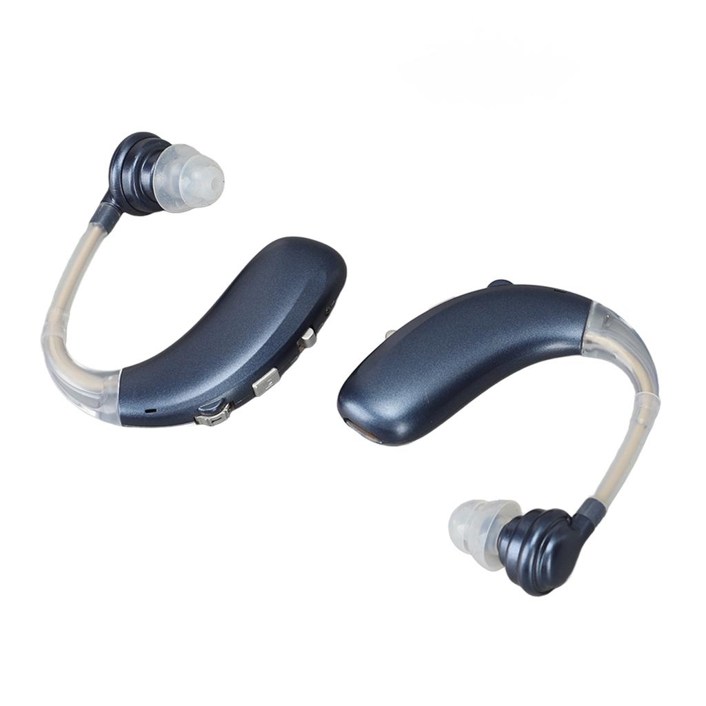 1 Paar Wiederaufladbarer Hörverstärker Bluetooth Stabile Übertragung Rauschunterdrückung Hörhilfe Hörgerät Blau