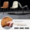 Faux Leather Dining Chairs Metal Legs Kitchen Seating Charlton Brown Upholstered Side Chairs Elegant Room Arrangement