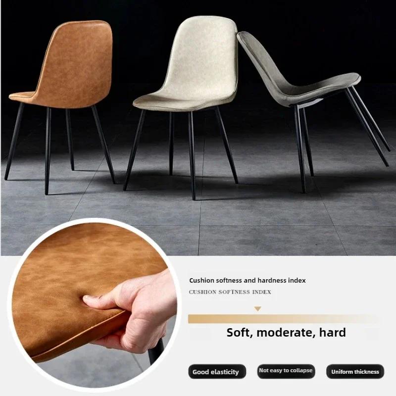 Faux Leather Dining Chairs Metal Legs Kitchen Seating Charlton Brown Upholstered Side Chairs Elegant Room Arrangement