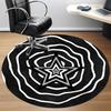 1pc Star Vortex Office Round Area Rug,  Mat Suitable For Office, Under Office Chairs Bedroom Living Room Home Decor, Room Deco