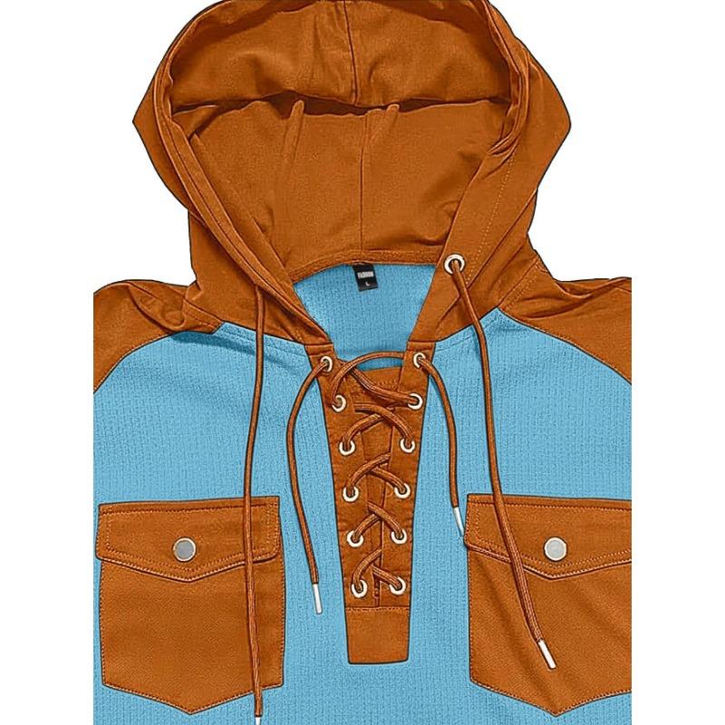 Men S Casual Hooded Pullover Long Sleeve Sweatshirt Autumn Winter