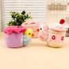 Kawaii Lifelike Bird Plush Toy Soft Parrot Nest Stuffed Plushies Keychain Simulation Animals Pendant Gift for Birthday Xmas