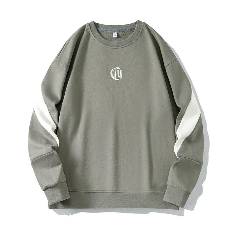 Spring and Autumn Loose Sweater Men Plus Size Round Neck Casual Men's Long Sleeve Sweater