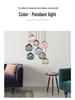 Nordic Colorful Water Ripple Glass Sphere Pendant Lamp for Bedroom or Bar.