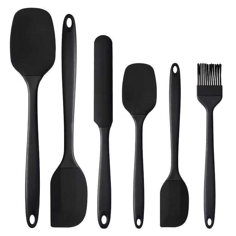 

6 Food-grade silicone baking and cooking tool set - High-temperature resistant scraper and oil brush combination Easy-to-clean multifunctional Silicone cooking utensils