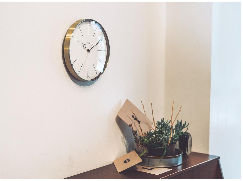 Interform Manon Wall Clock CL-3882, Gold and White, Modern, Elegant, Stylish, 29cm Diameter