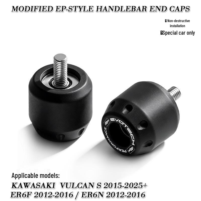 Aluminum Handlebar Grips and Bar End Weights for Kawasaki ER6N/ER6F/Vulcan S