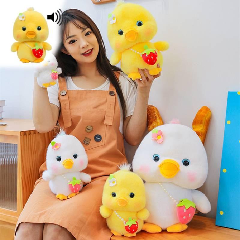 Adorable Plush Duck Toy With Sound Features Perfect For Birthdays And Gifts