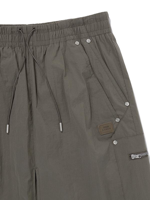 Bbc Earth W Layered Front Slit Skirt_Dark Grey