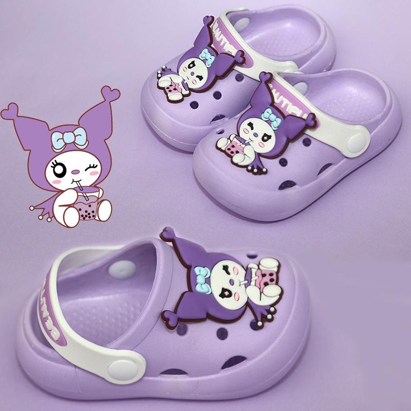 Summer children's non-slip clogs, baby slippers for girls, cartoon design, suitable for outdoor wear, for toddlers and little princesses