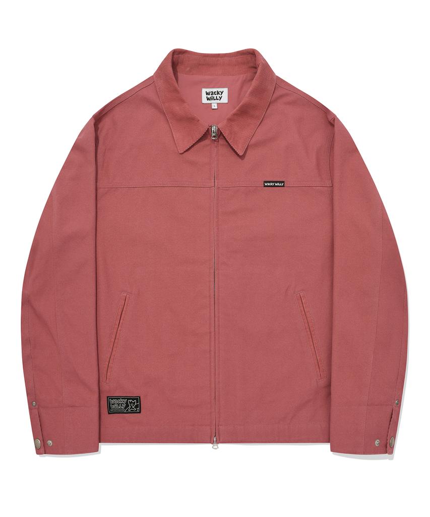 Wacky Willy Corduroy Color Block Work Jacket Pink