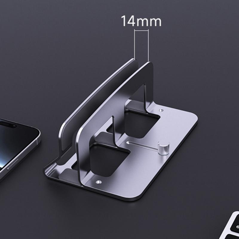 Aluminum Vertical Computer Stand Adjustable 14 45mm Thickness Anti Slip Desktop for Professionals Students