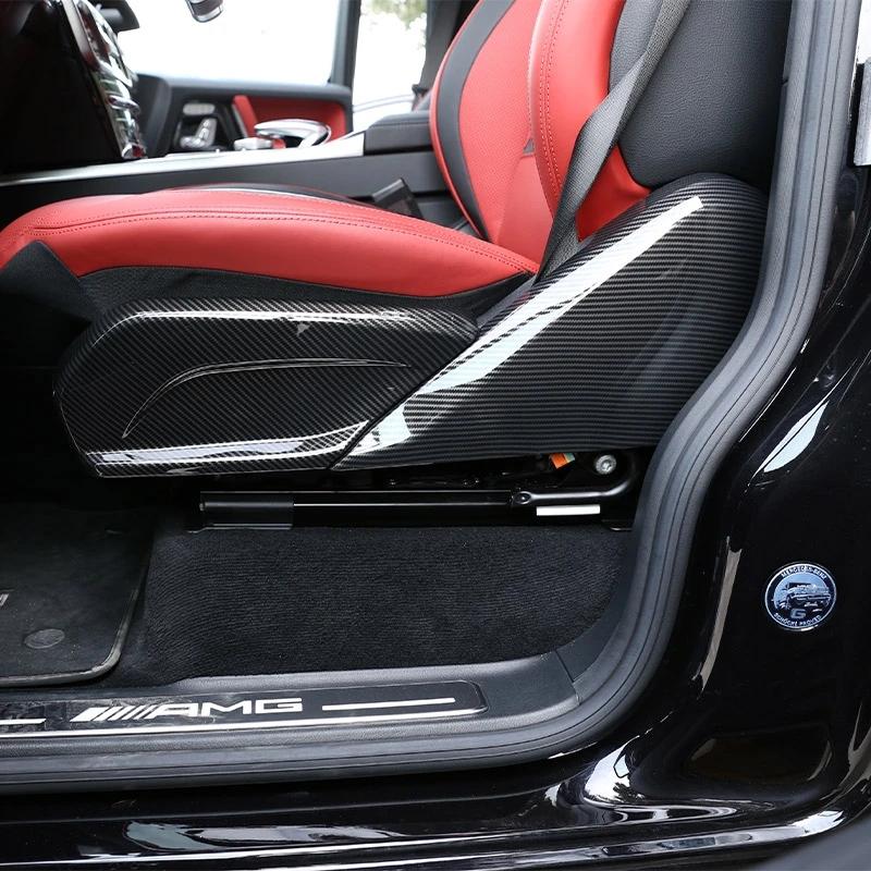 ABS Blizgus Juodas Anglies Pluošto Automobilio Sėdynės Šoninės Apdailos Panelės Aksesuarai Mercedes Benz G Klasės W463