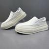 Board shoes men's 2026 spring new platform fashion casual men's shoes leather lazy