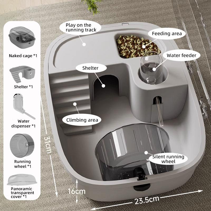 New Hamster Transparent Luxury Mini Villa Small Mouse Cage