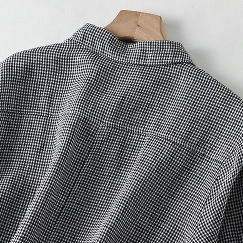 Summer Lady Dress Turn-down Collar Short Sleeves Buttons A-line Flowy Hem Retro Printed Casual Loose Midi Dress