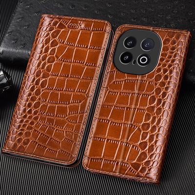 Funda con tapa de piel de cocodrilo auténtica para Infinix Zero X Neo 40 GT Note Hot 60 50 40 30 Pro Plus Vip Fundas tipo cartera para teléfono