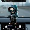 Cool Skull Rearview Mirrors Pendant Car Hanging Ornaments Car Decoration Accessories Gifts for Women Men Christmas Decoration