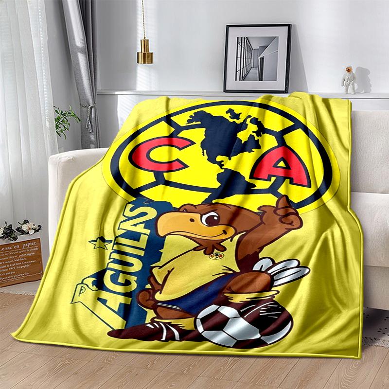Club América Flannel Blanket Soft All-Season Throw, Design for Camping, Car Travel, Hiking Sofa, Bed, Office Perfect Gift for Parties