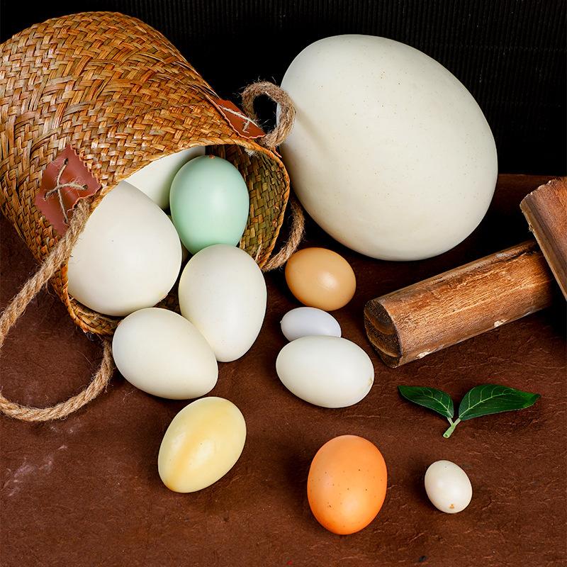 Simulation Egg Models for Photography Props - Creative Foam Eggs Set Includes Ostrich Dinosaur Quail Egg for Window Display