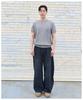 DOUBLE JD Round 1-Button Knit Short Sleeve T-Shirt