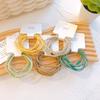 Korean Simple Hair Accessories Twist Hair Ties, High Elasticity Rubber Bands, Non-Damaging Rings Set, Basic Style