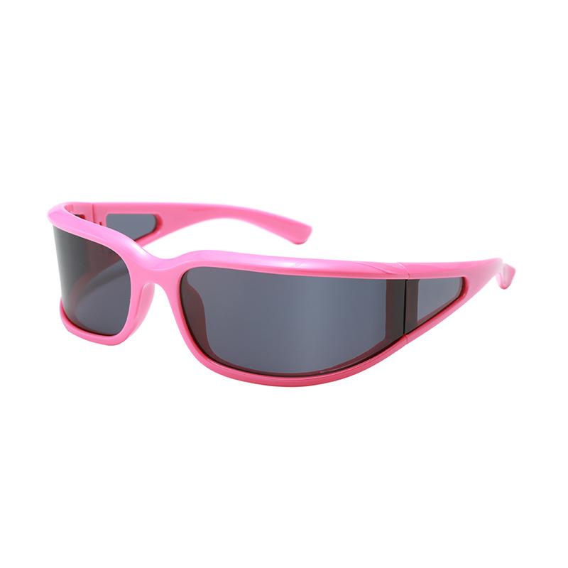 

Ladies Punk Curved Surface Sunglasses Snow UV Protection Windproof Cycling Protective Goggles 4