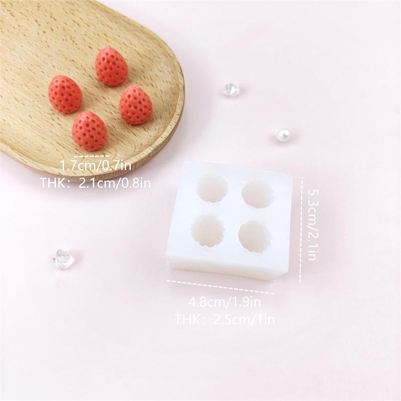 Strawberry Silicone Mold for Cake Decorating & DIY Epoxy Resin.