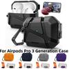 Für AirPods Pro3 Sichere Verschluss Hülle mit Handy Ständer Design Militär Rüstung Stoßfeste Schutzhülle Für Airpods Pro 3 Generation