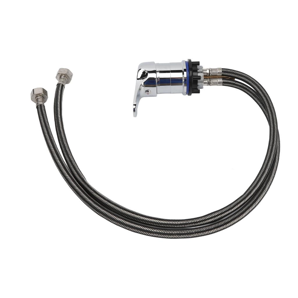 Salon Shampoo Faucet Zinc Alloy Replacement Hot Cold Mixer Faucet with 70cm Tube for Hair Wash