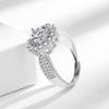 Silve Gorgeous Shiny Stone Zircom Ring For Women Engagement Wedding High Quality Fine Jewelry