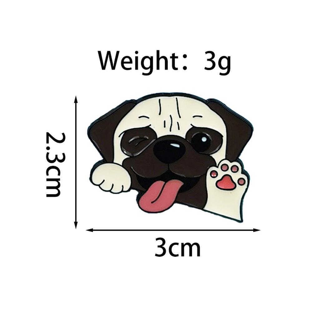 Adorable Cartoon Puppy Brooch: Student Backpack Ornament