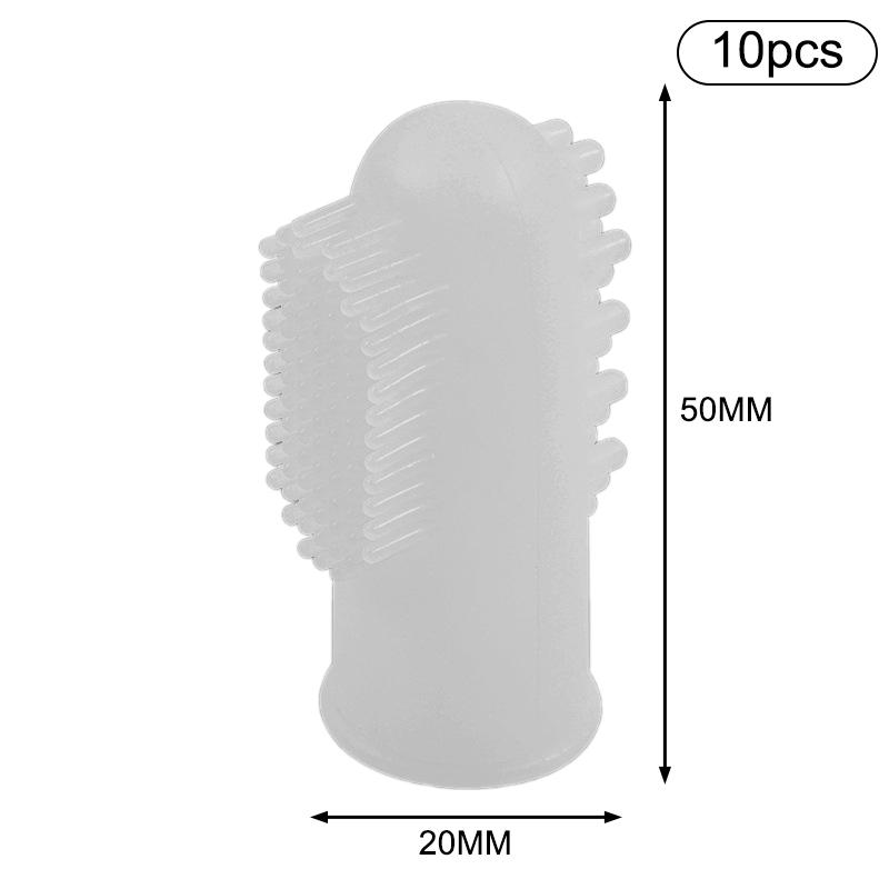 

10 шт., силиконовая мягкая зубная щетка для кошек и собак, чистка зубов, устранение неприятного запаха изо рта, силиконовая зубная щетка для животных
