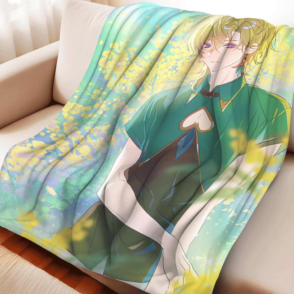 Game Honkai: Star Rail Aventurine Flannel Blanket Warmth Soft Air Conditioning Otaku Blanket Multifunctional Decorative Blankets