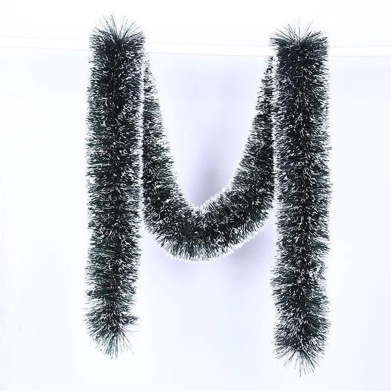 

200cm Christmas Flower Vine Simulation Christmas Rattan Christmas Stripes Artificial Pine Rattan Wreath Christmas Decoration 1PC