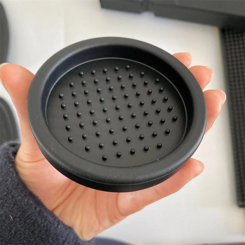 Kaffeepulver Pad Rutschfeste Silikon Tampingstation Espresso Matte für Zuhause Café Barista Werkzeuge Schwarzes Zubehör Küchenbedarf