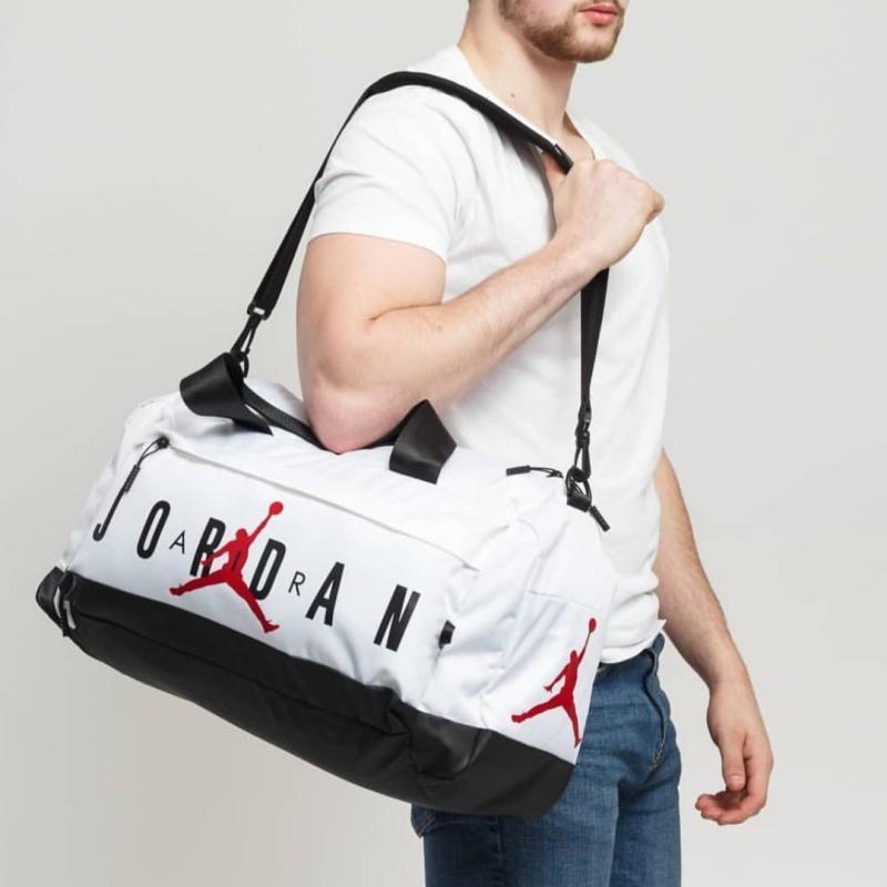 Jordan Polyester Luggage Bag Travel Bag Unisex White Jordan 9A0168-001