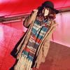 Autumn and winter street super long women bohemian fringed imitation cashmere jacquard scarf