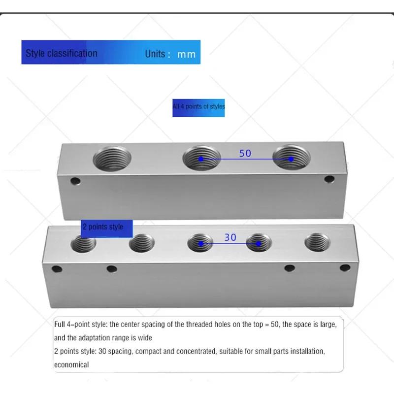 Luchtverdeler 1/2" 1/4" Pneumatische Snelkoppeling Slang Aluminium Blok Splitter 2 3 4 5 6 7 8 9 10 Weg