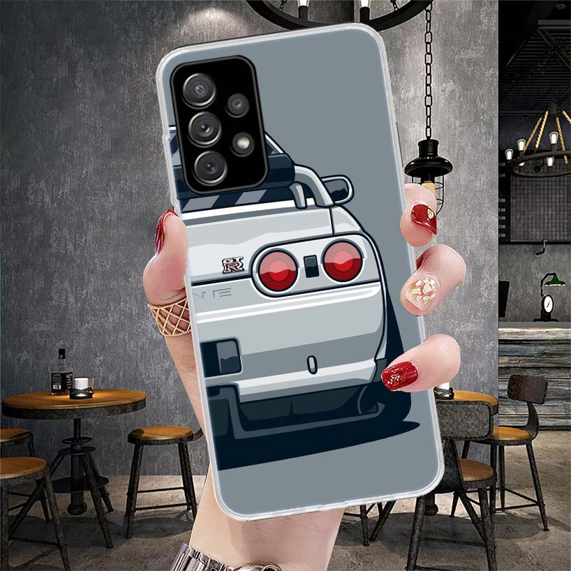 Japan JDM Sports Cars Comic Soft Phone Case For Samsung Galaxy A12 A22 A32 A52 A72 A02S A51 A50S A71 A70 A31 A20S Note 20 Ultra