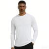 Men Long Sleeve Crew Neck T Shirt Lightweight Pullover Casual Regular Fit Knitwear Top for Daily Wear Office School