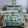 Summer beach hand-drawn patterns Print Soft Comfortable Duvet Cover Bedding Set Included 1*Duvet Cover 2*Pillowcases