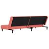 2 Seater Sofa Bed with 2 Cushions Pink Velvet