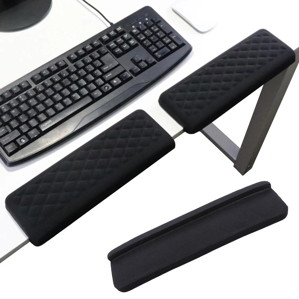 2PCS L-Shaped Ergonomic Desk Edge Cushion Memory Foam Mouse Pad Elbow Pillow Keyboard Wrist Rest Pad for Gaming Office Typing